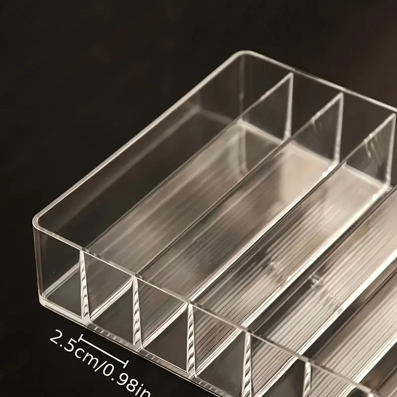 7-Compartment Clear Makeup Organizer – Cosmetic Storage Tray Makeup Organizer Richie's