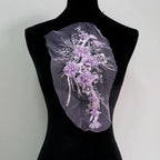 3D Sequined Flower Embroidery Patch – DIY Floral Lace Applique Embroidery Applique Patch Richie's