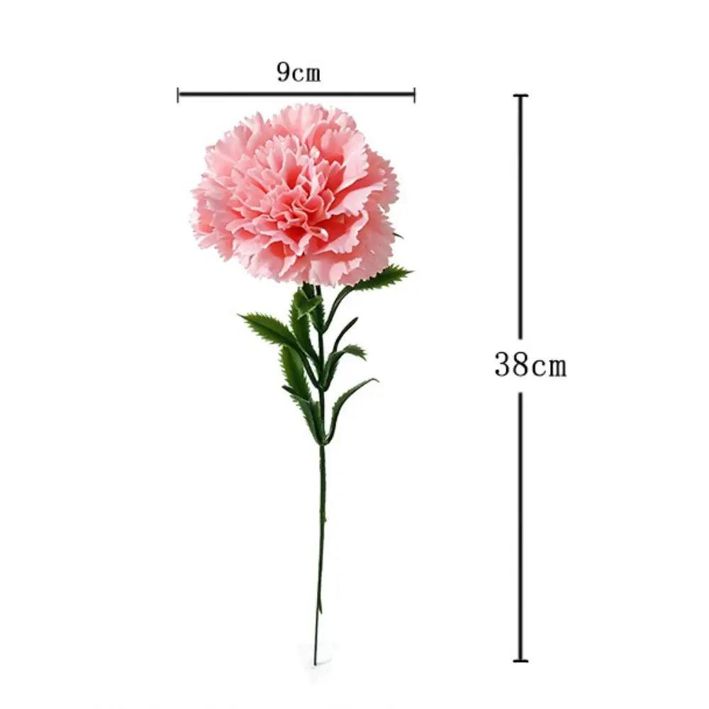 10Pcs Silk Artificial Carnations Fake Flowers with Bendable Stems Artificial Flowers Richie's
