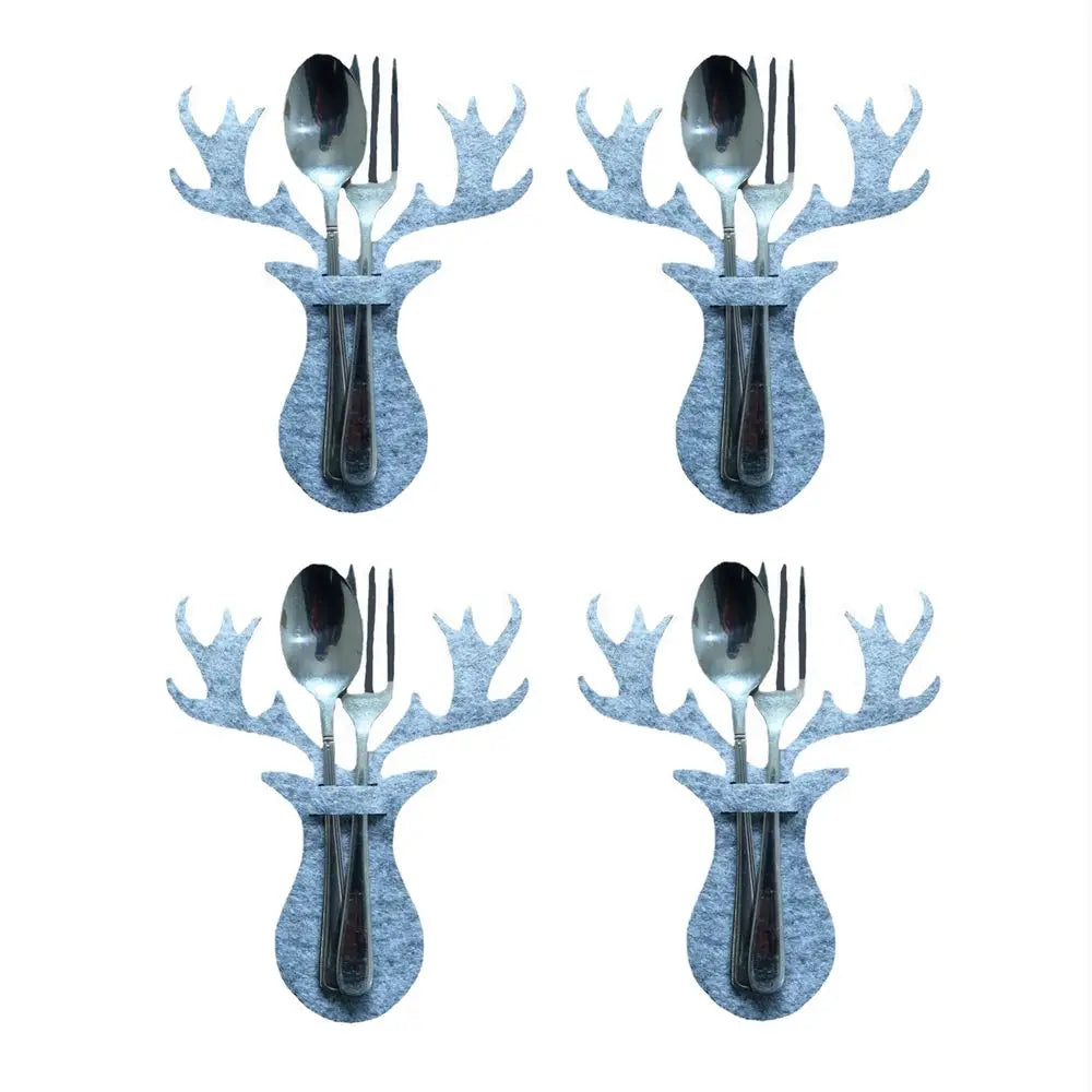 Christmas Cutlery Holder Bags | Festive Non-Woven Fabric 4 Pcs Cutlery Holder Bags Richie's 21