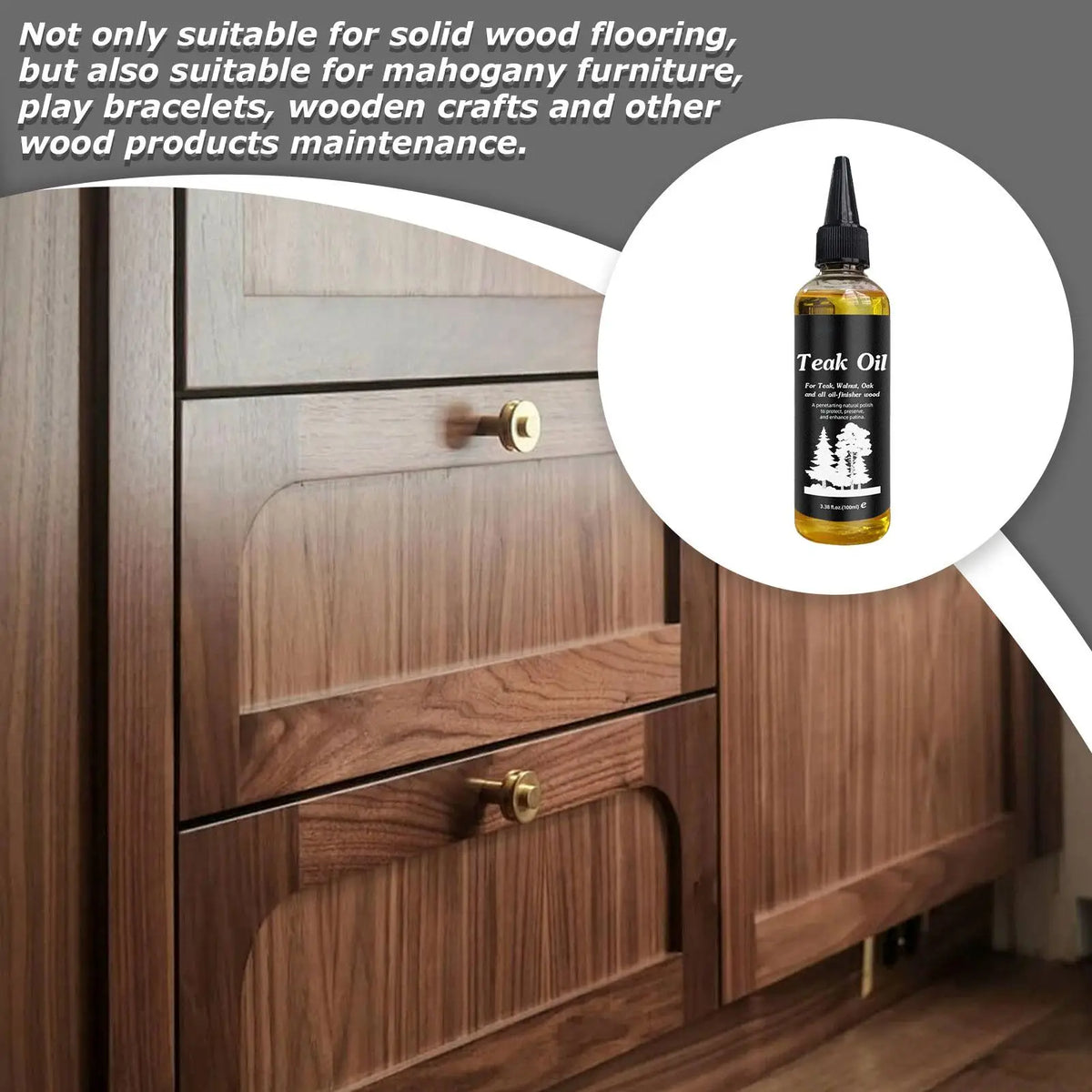 Teak Wood Oil 100ml – Natural Nourishing & Polishing Wood Oil Wood Care Oil Richie's