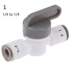 1/4" Ball Valve Quick Connect Push Fit Inline Tap for RO Water Ball Valve Switch Richie's A1