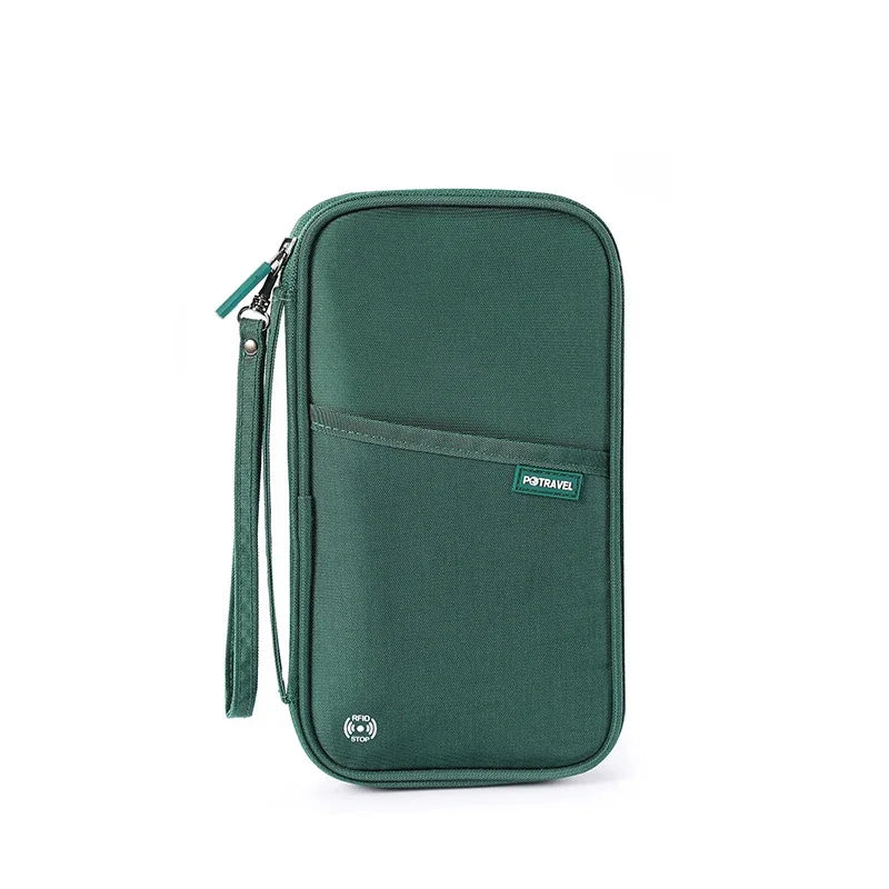 Family Travel Passport Wallet & Document Organizer Travel Passport Wallet Richie's green