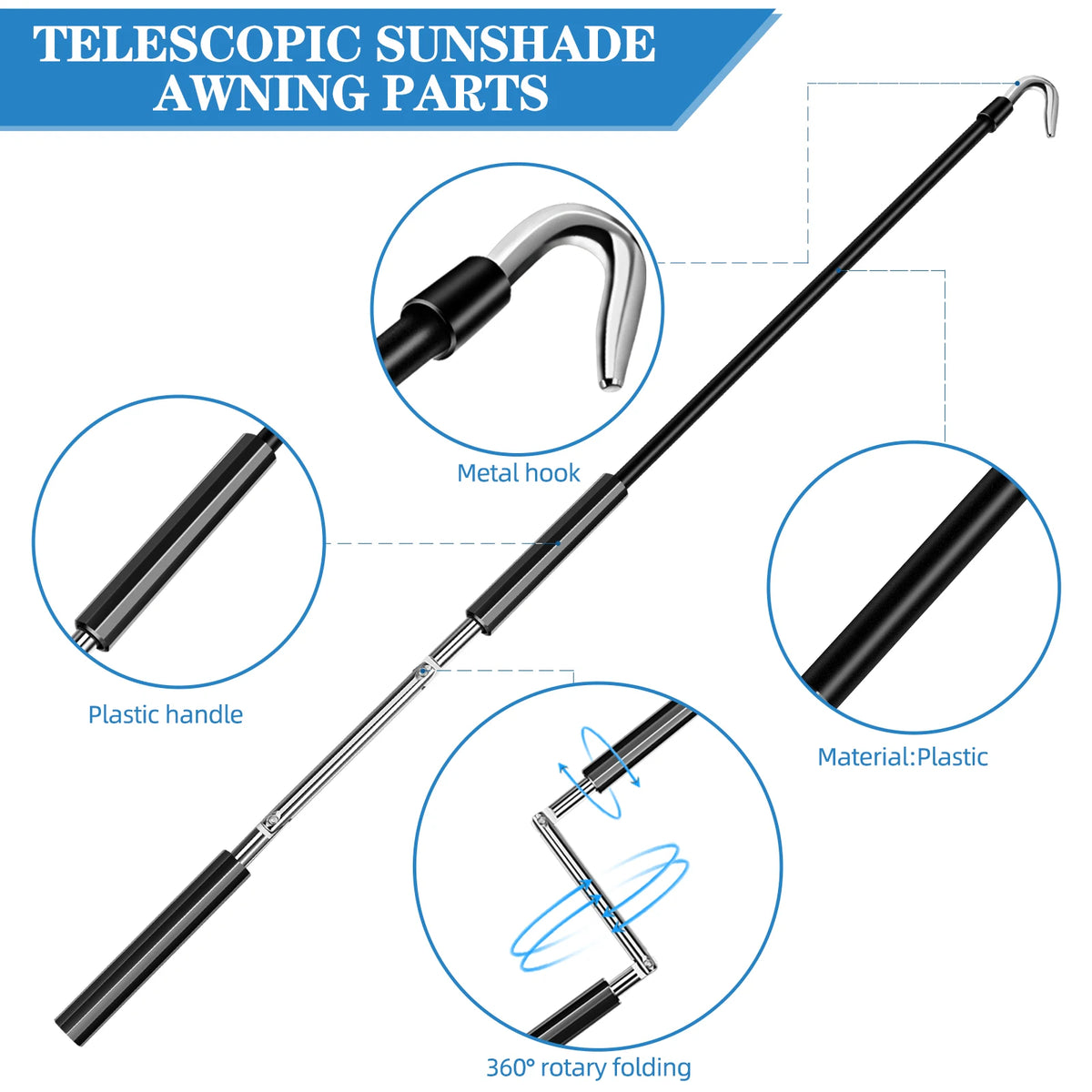 Universal Awning Crank Handle – Canopy Shade Opener Wand Awning Crank Handle Richie's