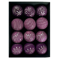 12 Antique-Style Christmas Ball Ornaments – Classic 8cm Baubles Christmas Tree Ornaments Richie's 4 8cm