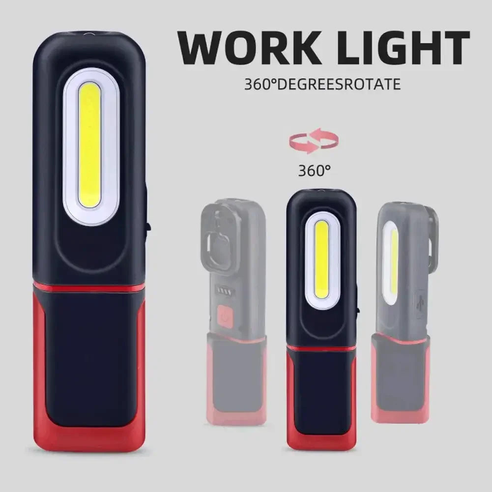 Rechargeable COB LED Magnetic Work Light | USB Flashlight LED Work Light Richie's