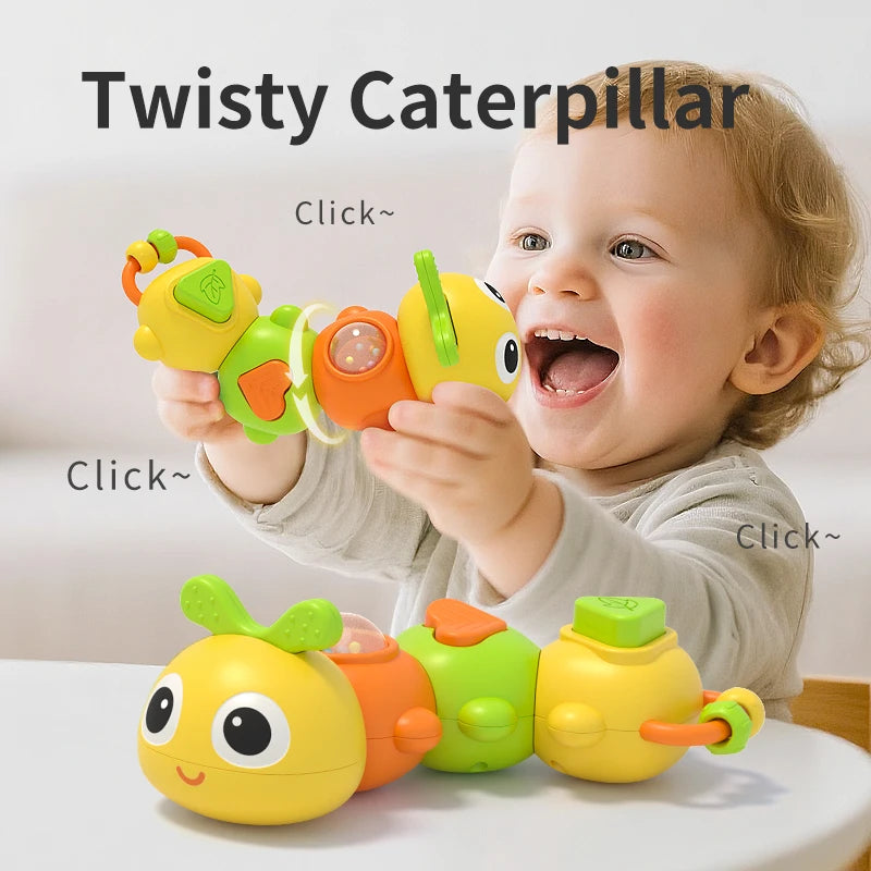 Baby Rattle Toy Cartoon Caterpillar Grasping Toy 0–24M Baby Rattle Toy Richie's
