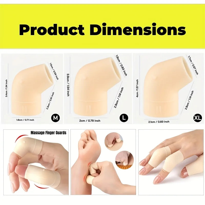 3-Pack Silicone Finger Protectors for Massage & Foot Care Silicone Finger Covers Richie's