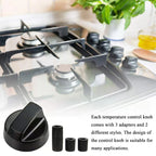 4-Pack Universal Gas Stove Control Knobs with 12 Adapters Stove Control Knobs Richie's