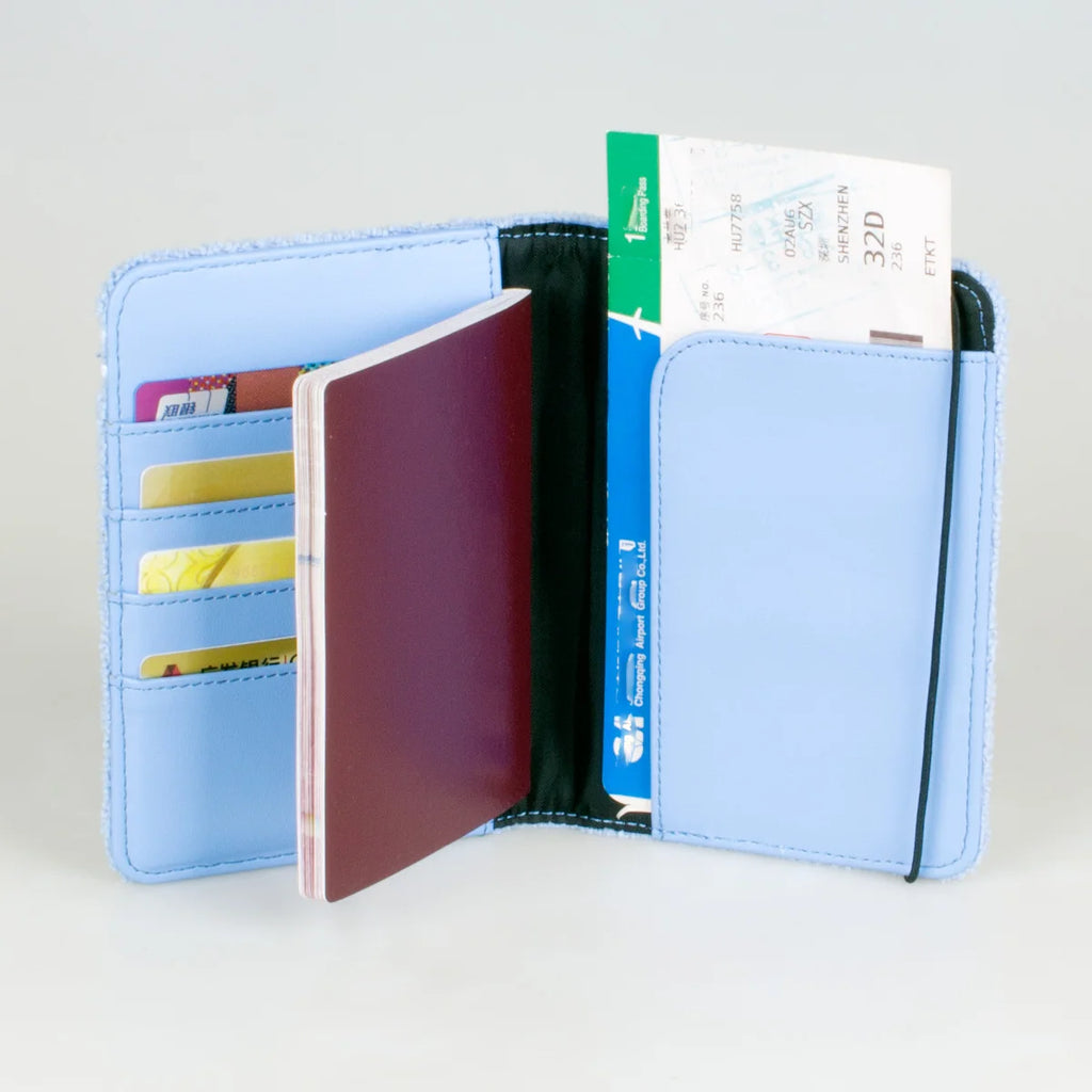 Passport Wallet with Card Clip – Polyester Travel Organizer Travel Passport Wallet Richie's
