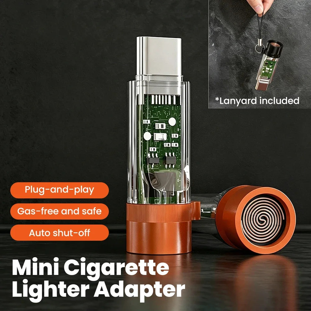 FUCHU USB-C Mini Portable Lighter Adapter – Auto Power-Off USB-C Lighter Adapter Richie's