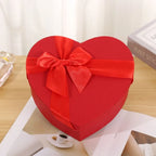 Heart-Shaped Kraft Paper Gift Box with Red Bowknot | 3 Sizes Gift Box Richie's