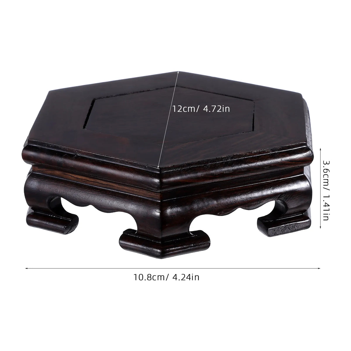 Wooden Hexagon Display Stand – Solid Wood Pedestal Riser Base Wood Display Stand Richie's
