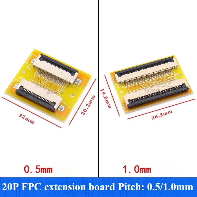FPC FFC Flat Cable Adapter Board 1.0mm Pitch 4–60 Pin FPC FFC Adapter Board Richie's 20P 1.0MM spacing