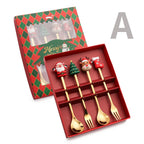 4pcs Christmas Doll Coffee Spoon Set | Stainless Steel Mixing Holiday Spoon Set Richie's A 4pcs