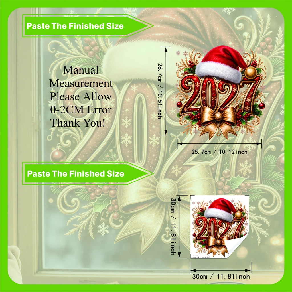 Christmas Window Clings – Reusable Santa, Snowflake & Holly Decals Window Cling Decals Richie's Red 1 Sheet