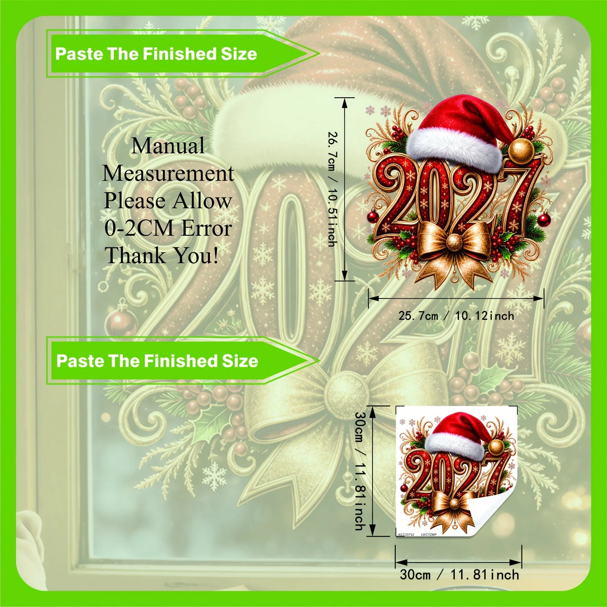 Christmas Window Clings – Reusable Santa, Snowflake & Holly Decals Window Cling Decals Richie's Red 1 Sheet