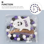 Halloween Wooden Bead Garland Farmhouse Rustic Tassel Décor Halloween Bead Garland Richie's