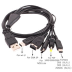5-in-1 USB Charging Cable for 3DS, DSi, GBA SP, Wii U & PSP Game Console Charger Cable Richie's