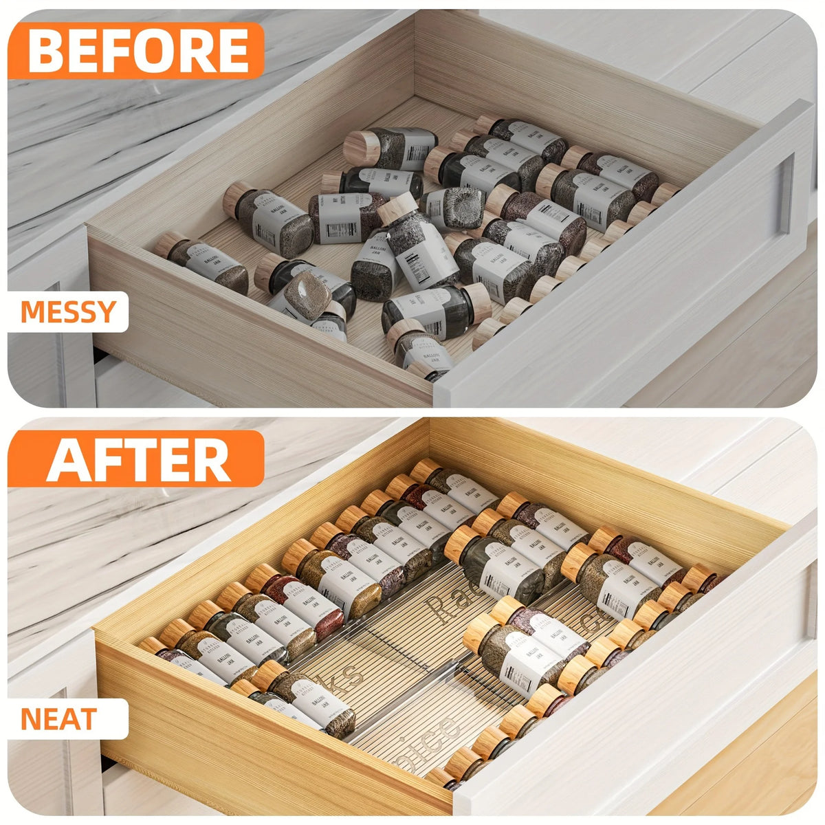 Ladder Style Spice Rack – Kitchen Spice Jar Organizer Spice Rack Richie's
