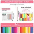 3D Pen PCL Filament Refills – 25/30/32 Colors, 2.5mm 3D Pen Filament Richie's