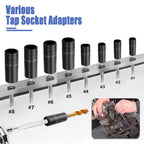 8-Piece Thread Tap Socket Set 1/4" & 3/8" Drive Adapter Kit Tap Socket Set Richie's
