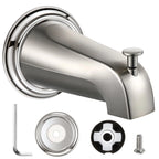 Bathtub Faucet Nozzle with Diverter – 1/2" Sliding Sleeve Bathtub Faucet Nozzle Richie's BN brushed color