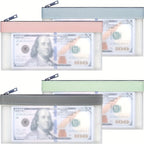Zippered Money Pouch PVC Cash Bag for Coins, Bills & Office Zippered Money Pouch Richie's