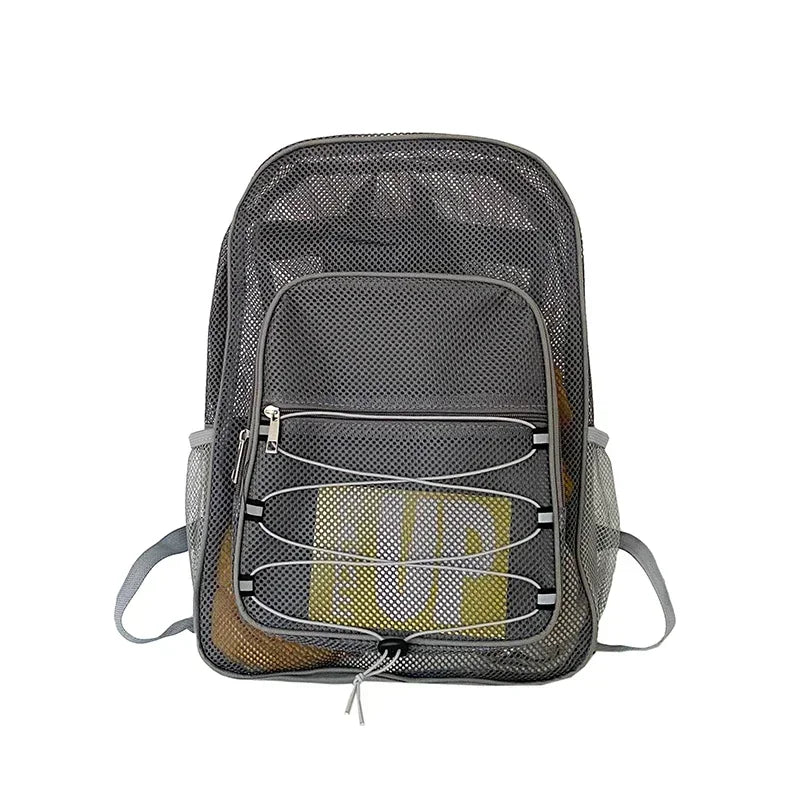 Mesh Backpack High-Capacity Breathable Gym & School Bag Mesh Backpack Richie's GRAY China Mainland