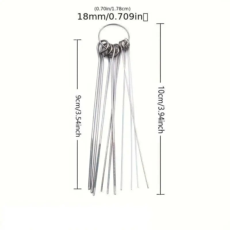 10-Pc Stainless Steel Shower Head Nozzle Cleaning Needle Set Shower Cleaning Brush Richie's