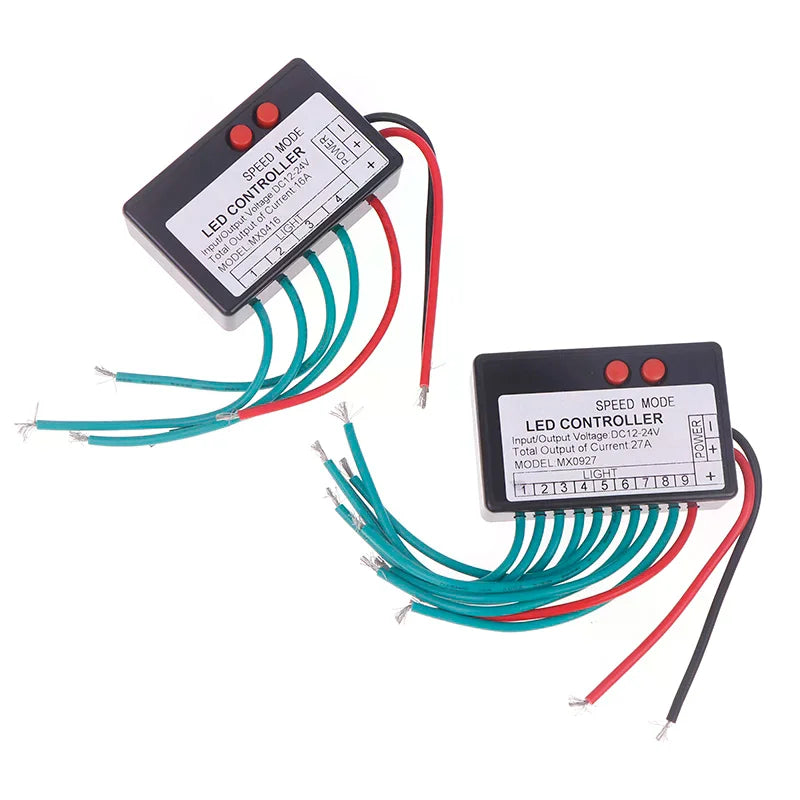 12V–24V 4CH/9CH LED Strip Light Controller – Flash & Chase LED Strip Controller Richie's