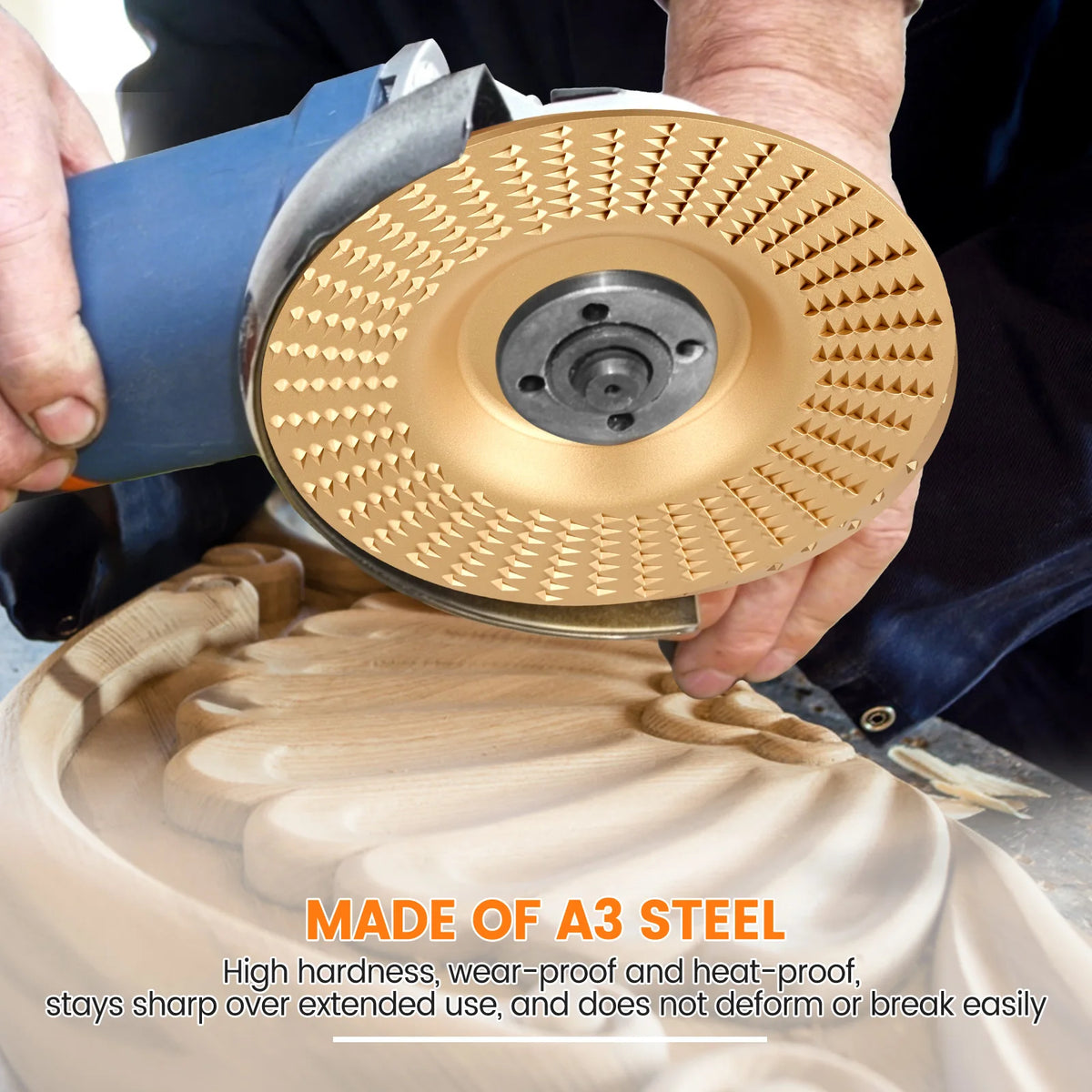 Wood Carving Disc Set for Angle Grinder – A3 Steel Anti-Clog Wood Carving Disc Set Richie's