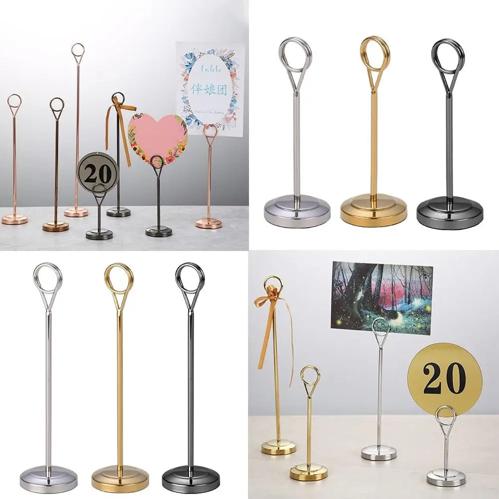 Round Photo & Memo Clip Stand – Desktop Card Note Holder Desktop Card Holder Richie's
