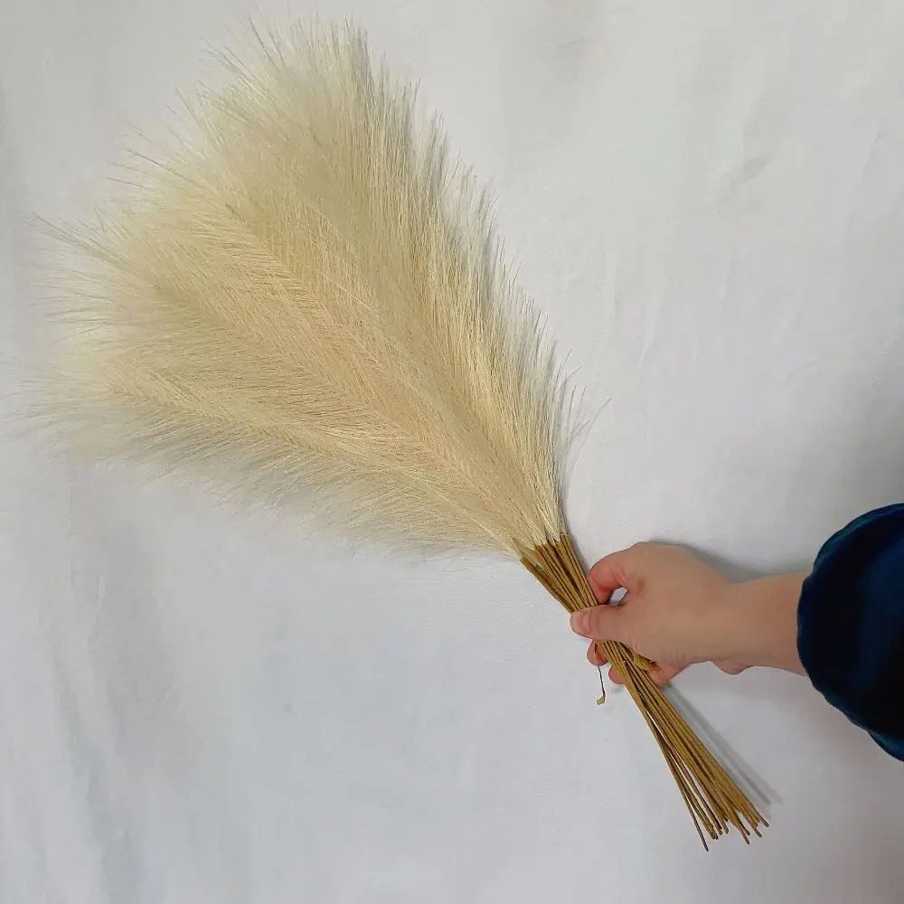 10PCS Fluffy Pampas Grass Artificial Stems 55CM | Wedding Decor Artificial Pampas Grass Richie's 01