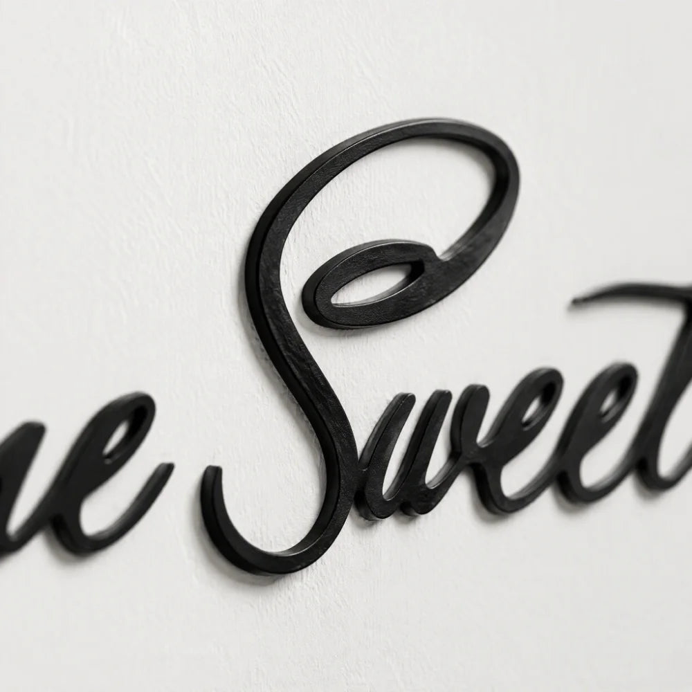 PVC Black Letter Wall Stickers 10x60cm – Self-Adhesive Decals Wall Decal Sticker Richie's