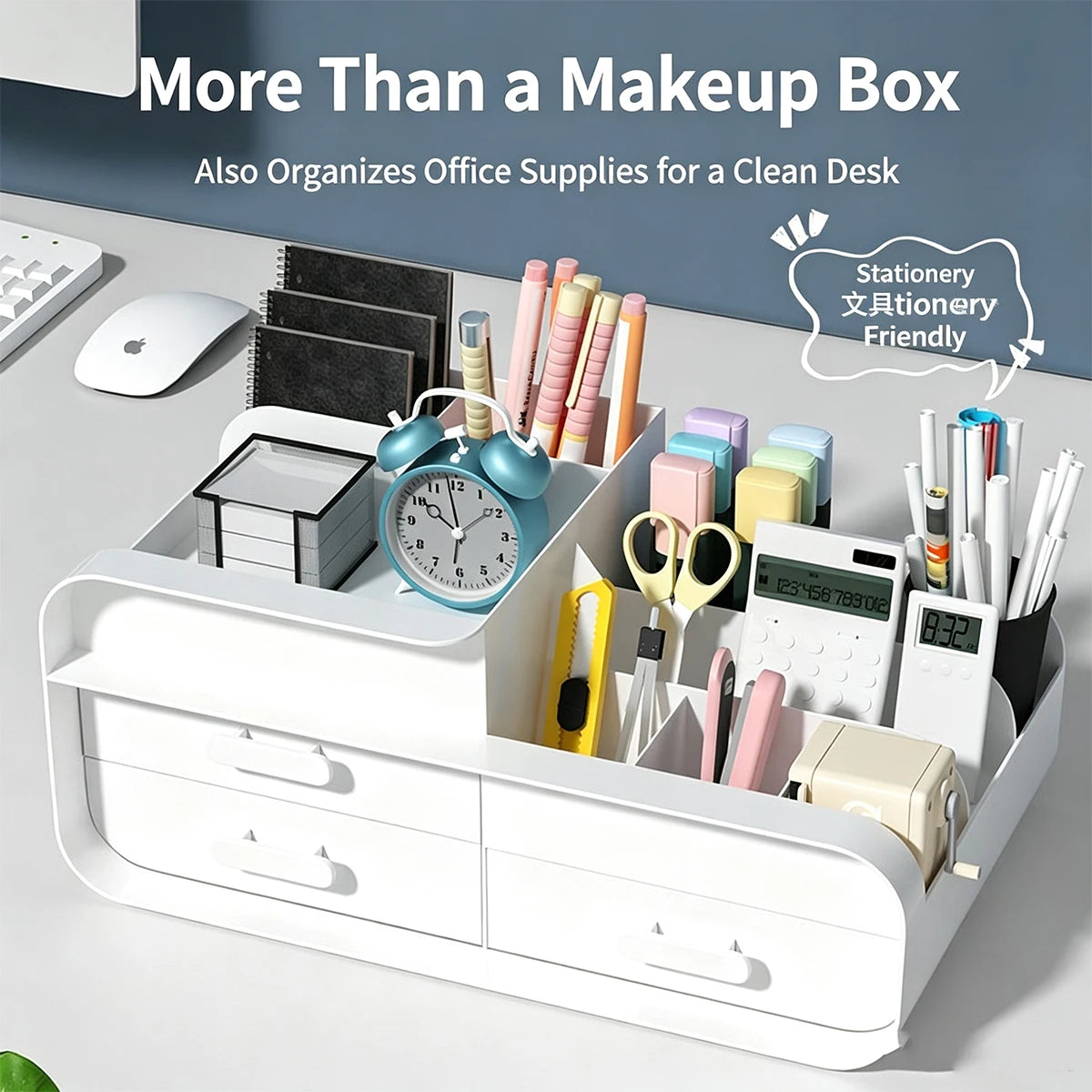 Makeup Storage Box 3 Drawers Desktop Cosmetic Organizer Cosmetic Organizer Richie's