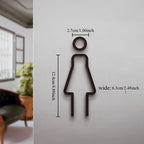 Unisex Restroom Sign Acrylic Toilet Door Sign Hotels & B&Bs Door Restroom Sign Richie's