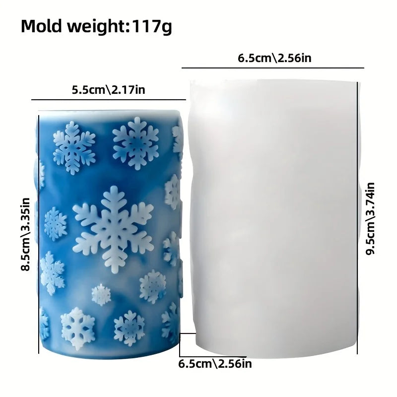 Christmas Silicone Mold – DIY Candles, Gypsum & Ornaments Silicone Craft Mold Richie's snowflake 1pc