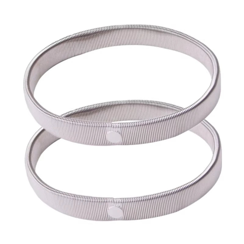 Elastic Shirt Sleeve Holders Metal Armbands – 1 or 2 Pack Sleeve Holder Armband Richie's White K-2Pcs