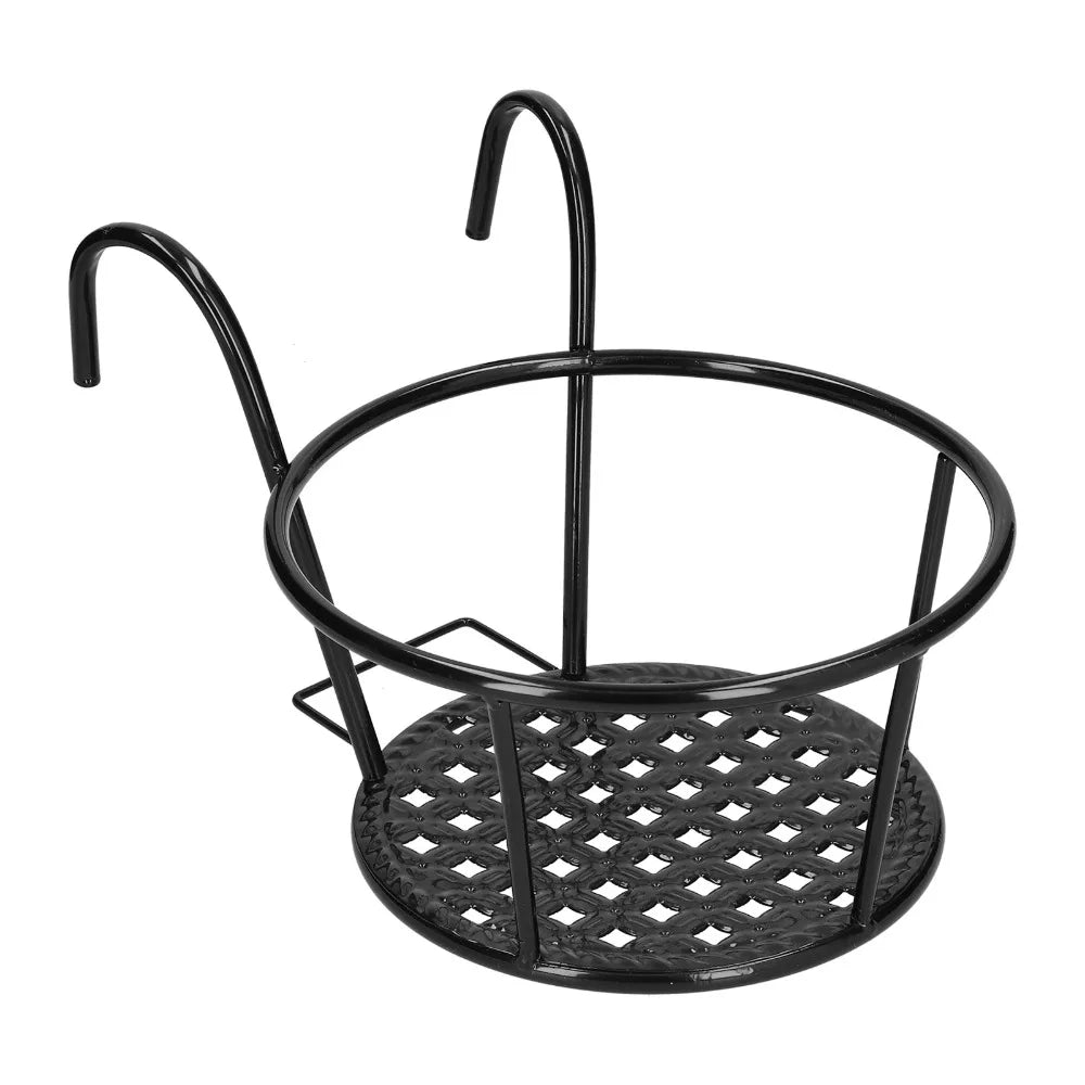 Wrought Iron Hanging Flower Pot Rack – European Wall Mount Plant Pot Rack Richie's