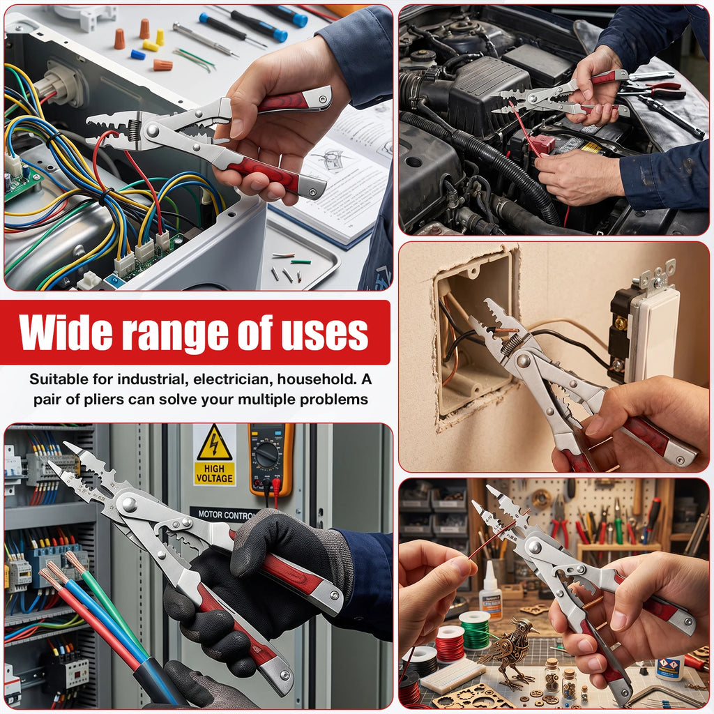 20-in-1 Wire Stripping Pliers | High Carbon Steel Electrician Tool Wire Stripping Pliers Richie's