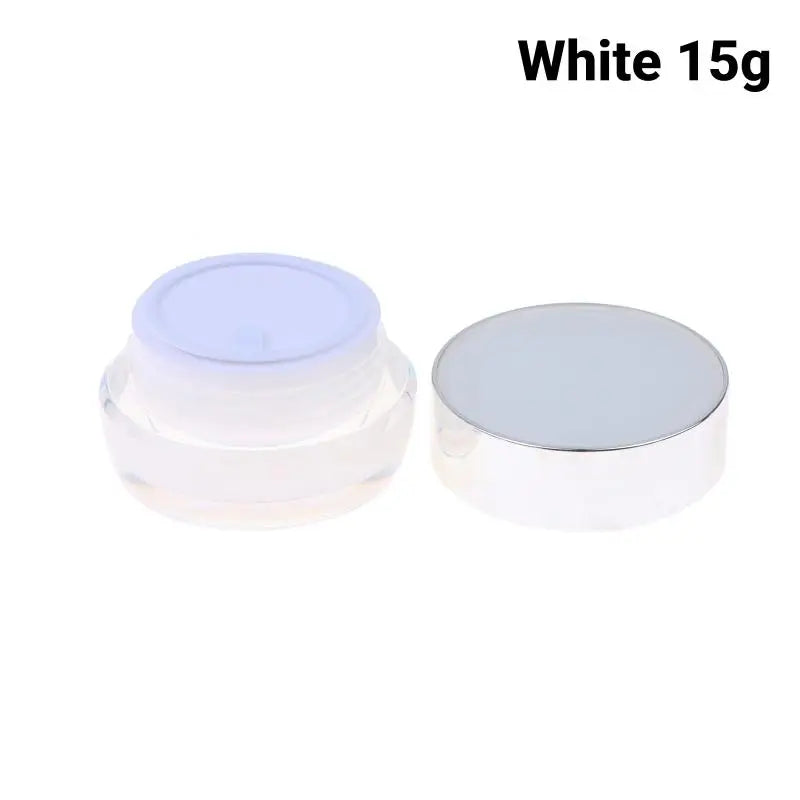 Empty Acrylic Cosmetic Cream Jars 5g–30g | Travel Containers Cosmetic Cream Jar Richie's 15g White