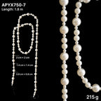 1.8M Acrylic Bead Garland – Crystal & Pearl Christmas Strand Christmas Bead Garland Richie's