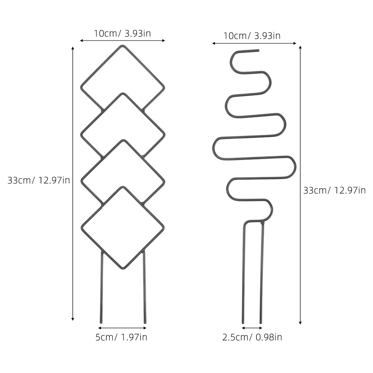 2Pcs Indoor Metal Plant Trellis Climbing Support Stem Holder Plant Trellis Support Richie's