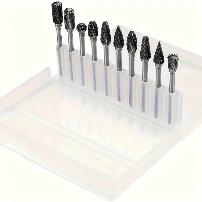 Double Cut Carbide Rotary Burr Bit Set – Wood, Metal & Stone Rotary Burr Bit Set Richie's