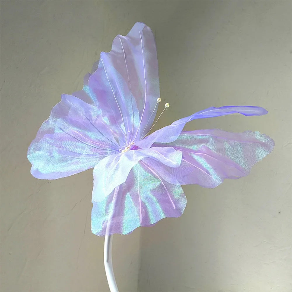 Giant Silk Artificial Butterfly Flower Branch 40–50cm Décor Artificial Flower Branch Richie's Purple