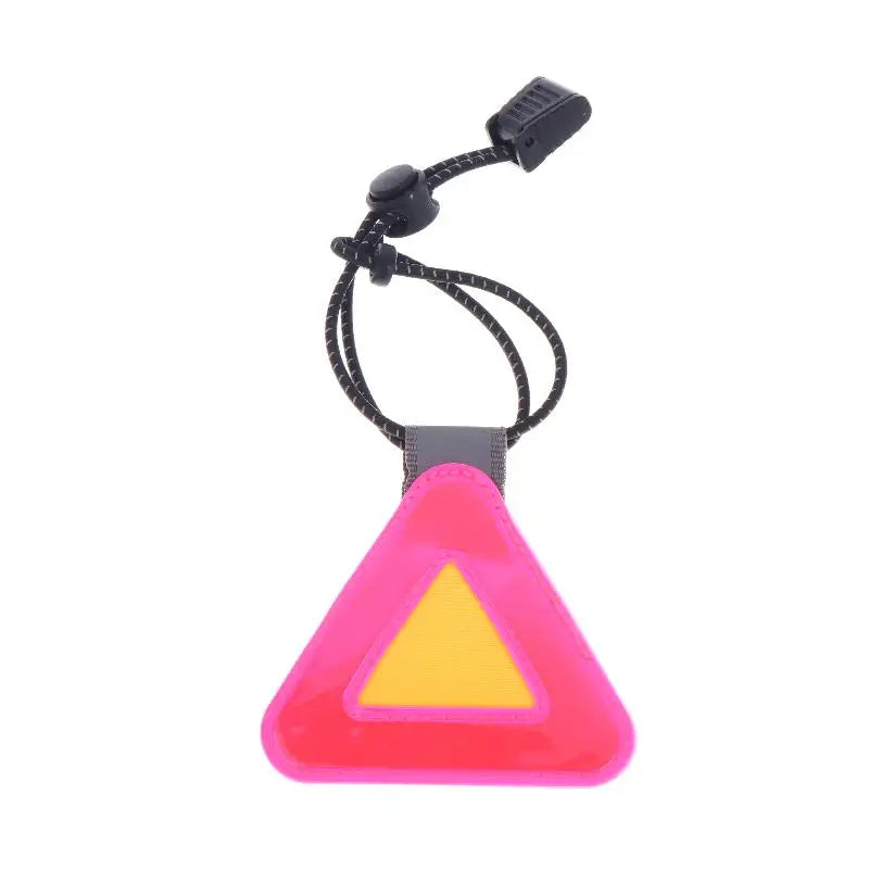 PVC Triangle Reflective Bike Safety Sticker – Night Visibility Bike Reflective Sticker Richie's Pink