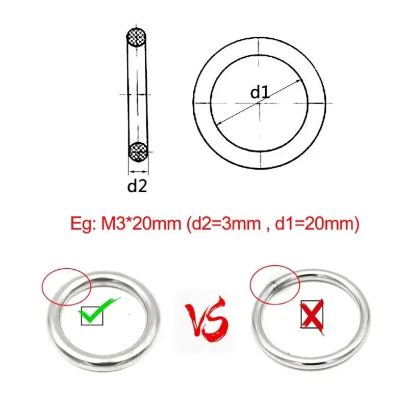 M3–M16 304 Stainless Steel Welded O-Rings | Rigging & Marine Welded O-Rings Richie's