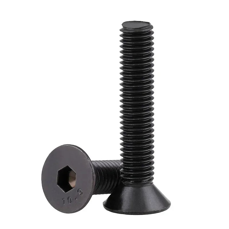 UNC 4-40 6-32 8-32 10-32 Grade 10.9 Flat Head Allen Bolts Machine Screws Richie's