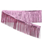 Metallic Foil Tassel Fringe Garland Curtain 30×200cm Party Party Fringe Curtain Richie's dark pink